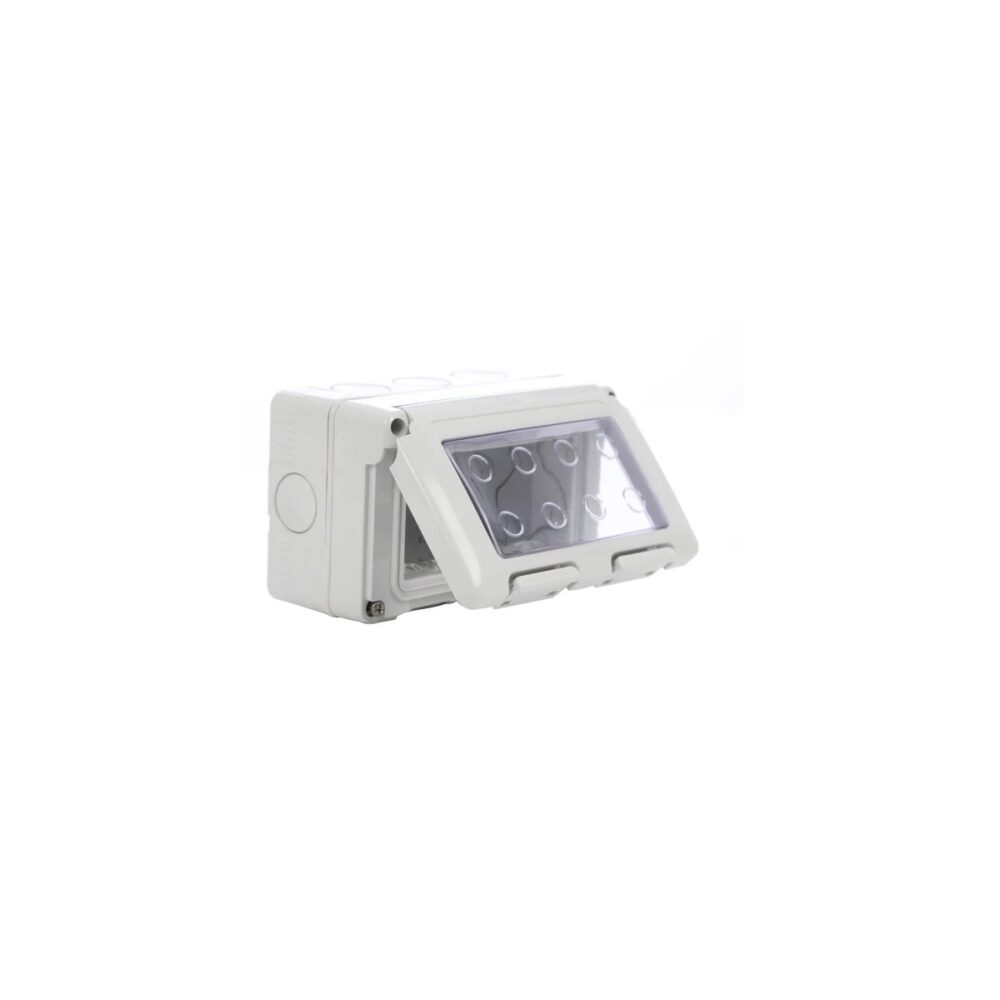Doză aparentă Gewiss GW27044, 4 module, cu capac transparent - imagine 1