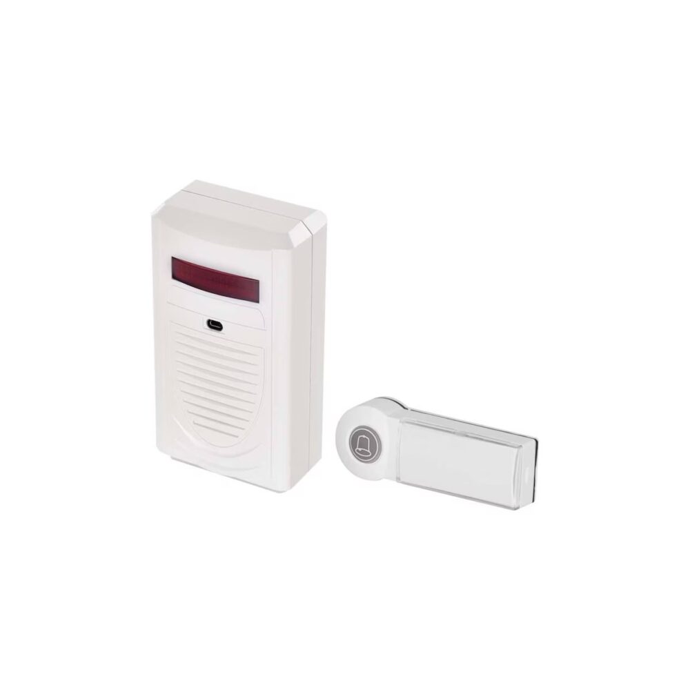 Sonerie fără fir EMOS P5705, rază 60m, 75dB, alimentare 230V, albă - imagine 1