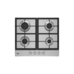 Plită încorporabilă pe gaz Beko HIAG64225SX, 4 arzătoare, Inox