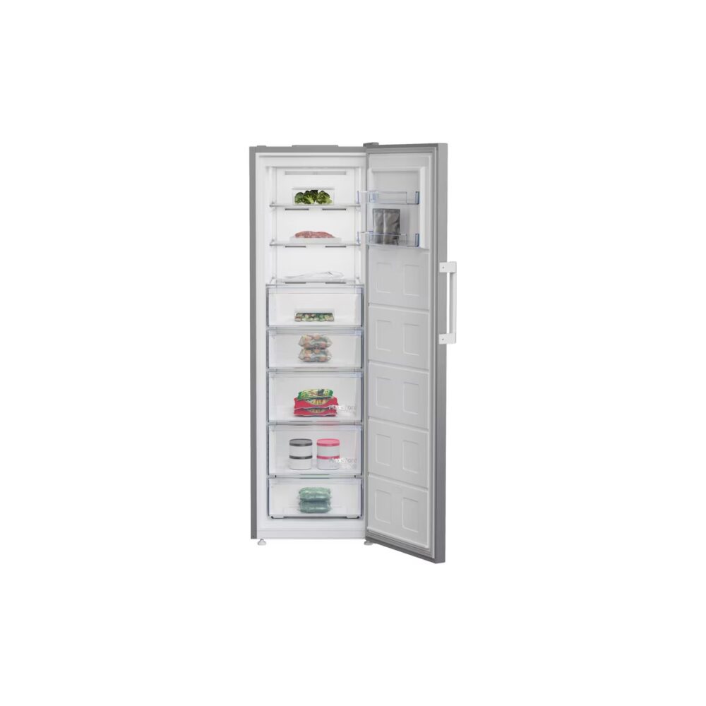Congelator vertical Beko B5RFNE314XB, 286 litri, Clasa E, Argintiu - imagine 3