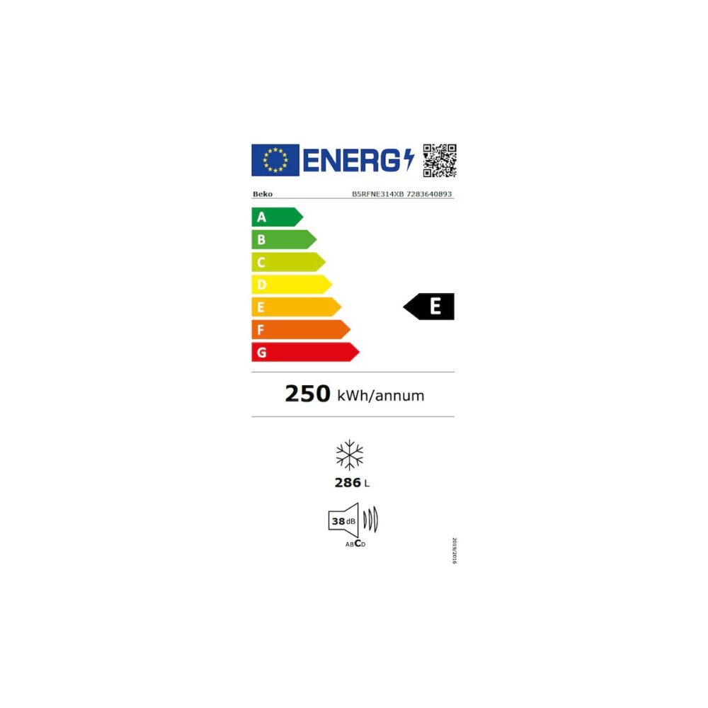 Congelator vertical Beko B5RFNE314XB, 286 litri, Clasa E, Argintiu - imagine 4