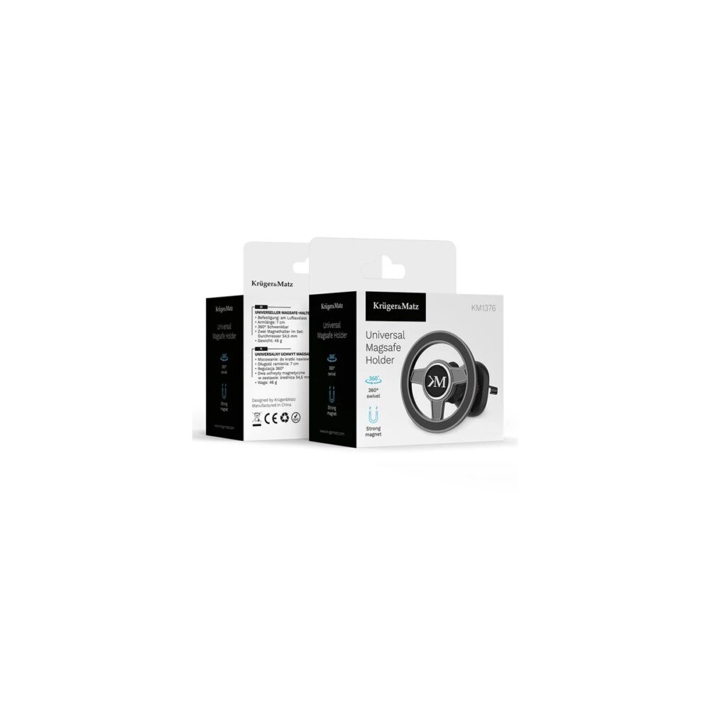 Suport auto magnetic universal Krüger&Matz KM1376, montaj pe grila ventilației - imagine 4