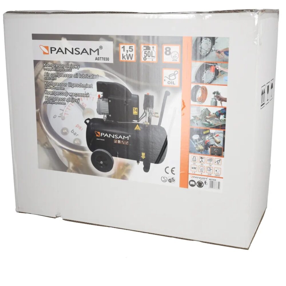 Compresor de aer cu ulei Pansam A077030 1.5 kW 50 L 8 bar - imagine 4