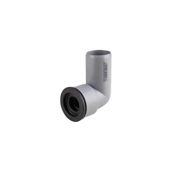 Curbă tehnică 90° FI40 mm, PVC gri, cu garnitură, pentru instalații sanitare - imagine 1