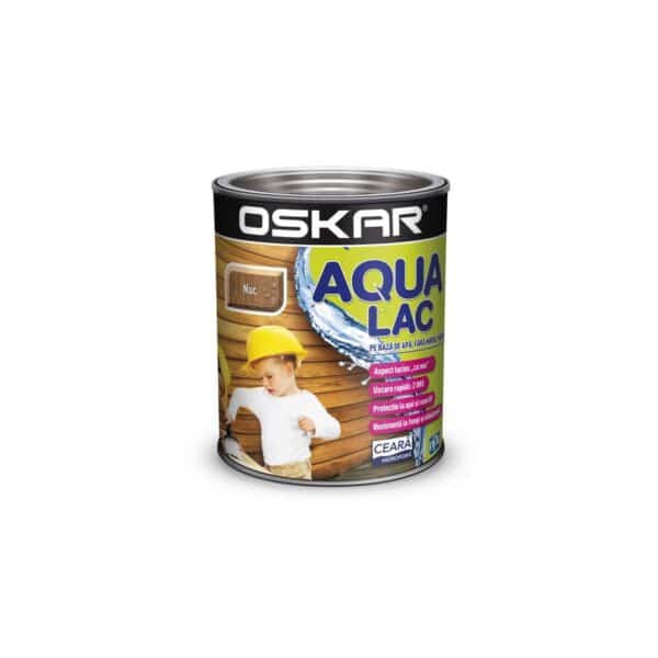 Lac pentru lemn Oskar Aqua Lac Nuc 10L, pe bază de apă, aspect lucios - imagine 1