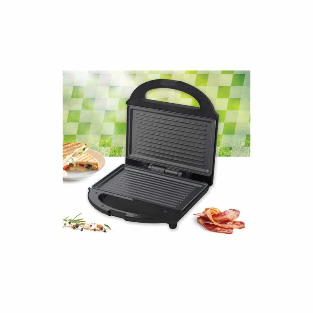 Sandwich maker Heinner SMH700BK, plăci grill tip grătar - imagine 2