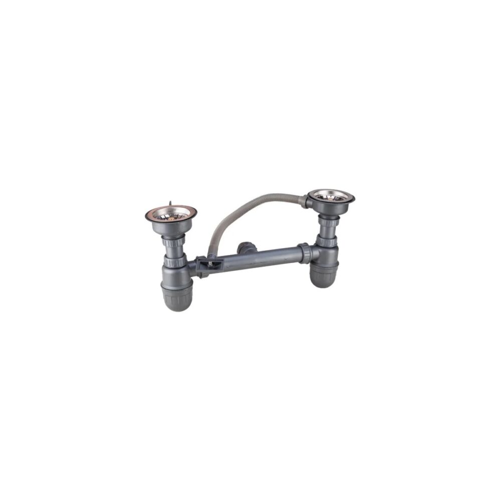 Sifon chiuvetă inox dublu Honest HGT679545 - imagine 1