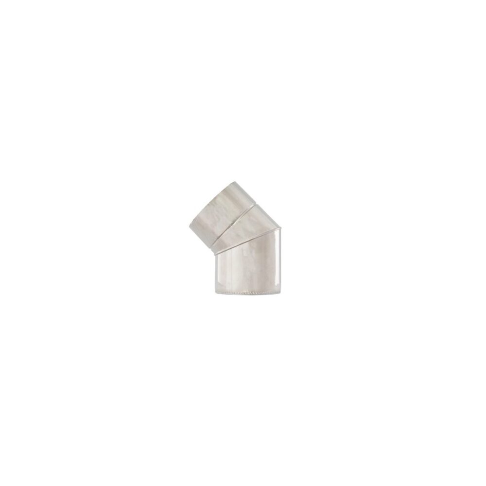 Cot inox coș de fum dublu perete 90° Ø200 mm, 260 mm - imagine 1