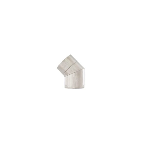 Cot inox coș de fum dublu perete 90° Ø200 mm, 260 mm - imagine 1