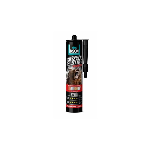 Adeziv Bison Grizzly Montage Power Alb 500 kg/cm² pentru interior - imagine 1
