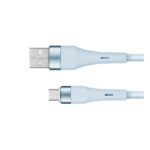 Cablu USB la Micro USB Kriger&Matz KM1270-1BL silicon, 1 m, albastru
