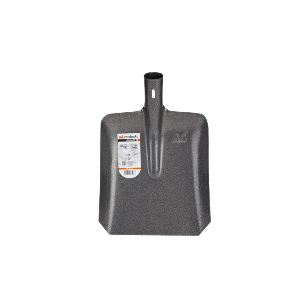 Lopată Tip C EvoTools din oțel carbon, gri, 230x270 mm - imagine 2