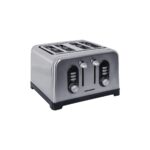 Prajitor de paine Heinner HTPBK1400XMC, 1400W, 4 slotii, inox