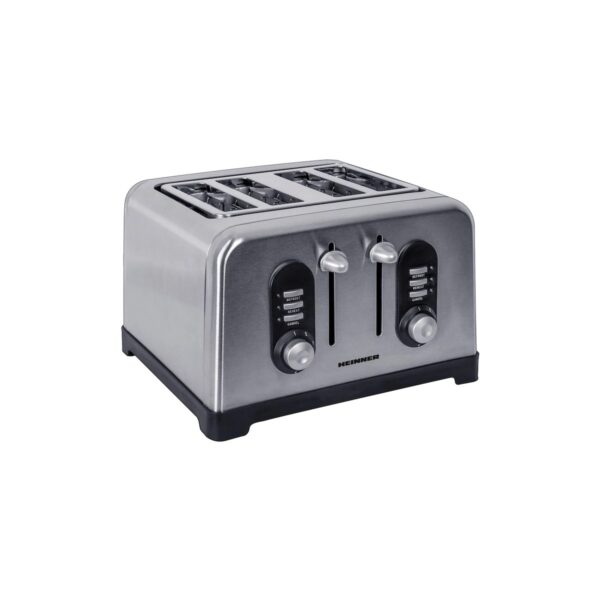 Prajitor de paine Heinner HTPBK1400XMC, 1400W, 4 slotii, inox - imagine 1