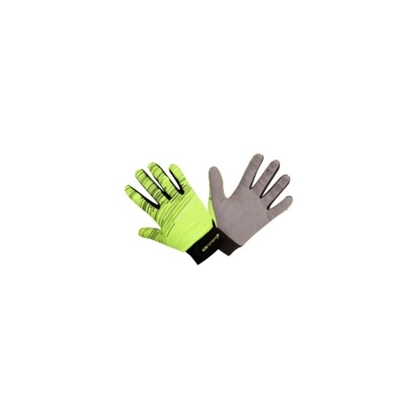 Mănuși de lucru mecanice Yakola, palmă nitril gri, dos fluorescent galben-verde, CE - imagine 1