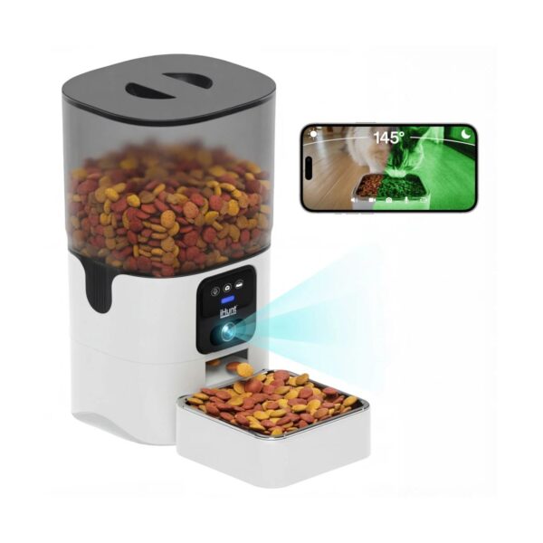 Hrănitor automat pentru animale iHunt 6L cu cameră HD 145° - imagine 1