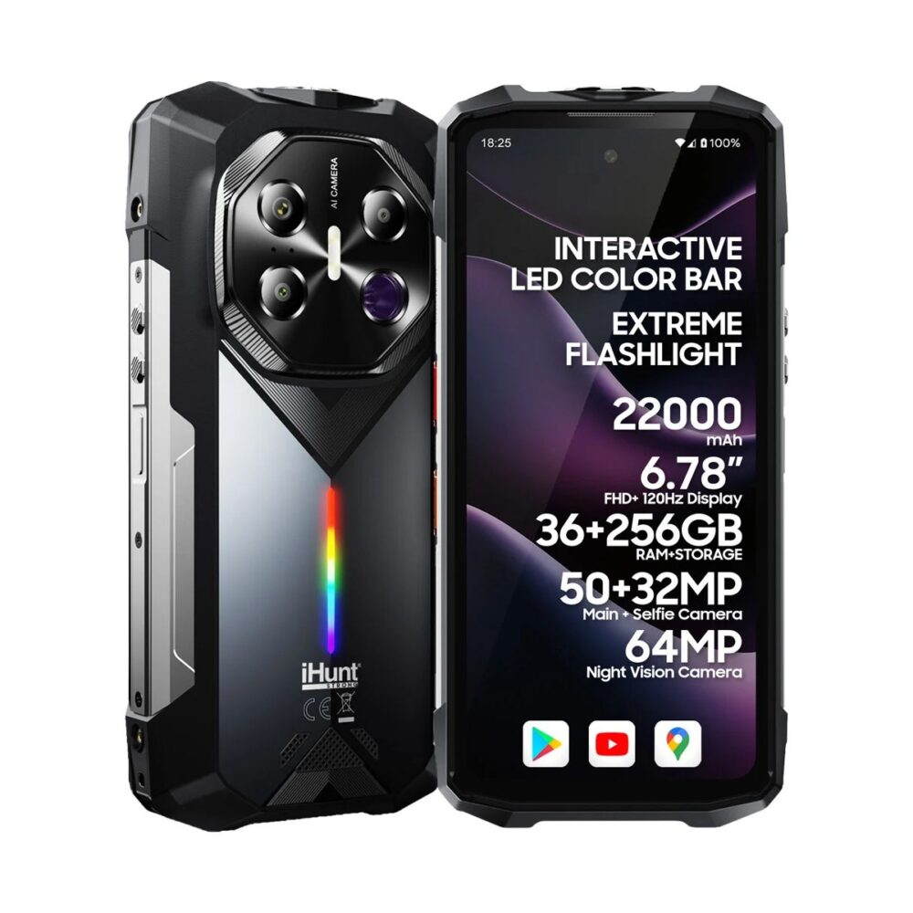 Telefon rugged iHunt Titan Night Hunter 6.78" 22000 mAh 36GB RAM 256GB - imagine 1