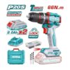 Mașină de găurit cu percuție 20V Total TIDLI20668E, brushless, 66 Nm, 2 acumulatori 2.0Ah - imagine 1