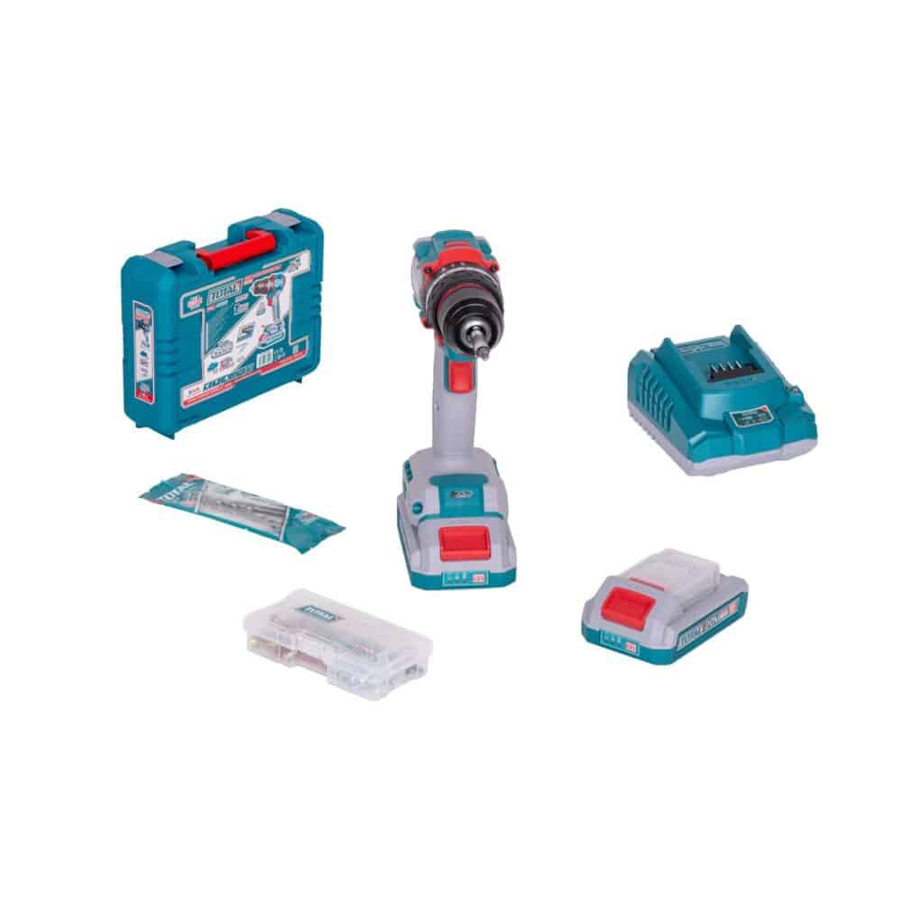 Mașină de găurit cu percuție 20V Total TIDLI20668E, brushless, 66 Nm, 2 acumulatori 2.0Ah - imagine 2
