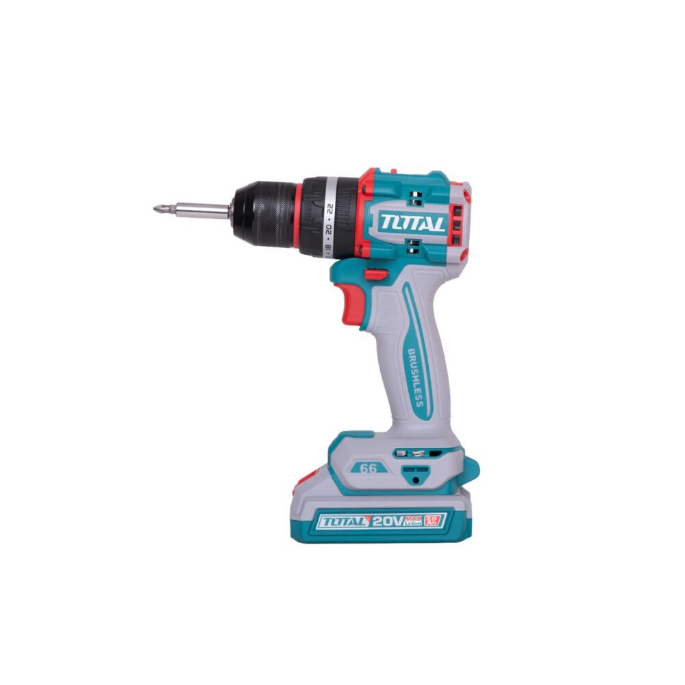 Mașină de găurit cu percuție 20V Total TIDLI20668E, brushless, 66 Nm, 2 acumulatori 2.0Ah - imagine 3