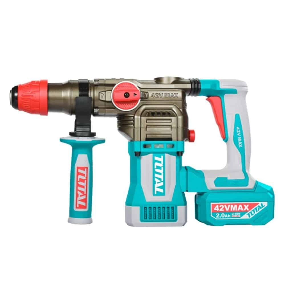 Ciocan rotopercutor cu acumulator TOTAL 42V Max 28mm, 2x2.5Ah Li-Ion, motor brushless - imagine 2