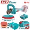Mașină de polizat Total 42V brushless, disc 180mm, 2 acumulatori 2.0Ah - imagine 1
