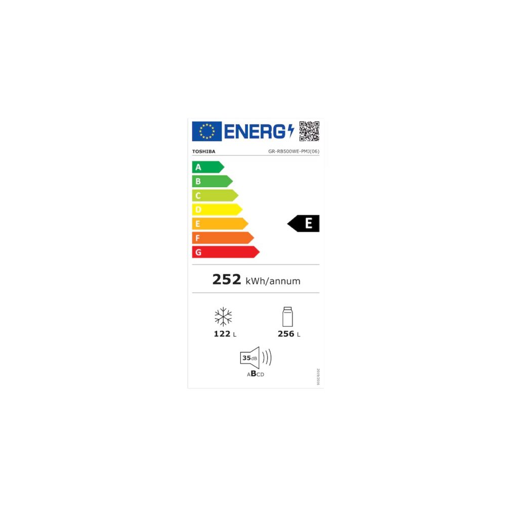 Combină frigorifică Toshiba GR-RB500WE-PMJ(06), 378 L, Clasă E, Inverter - imagine 4