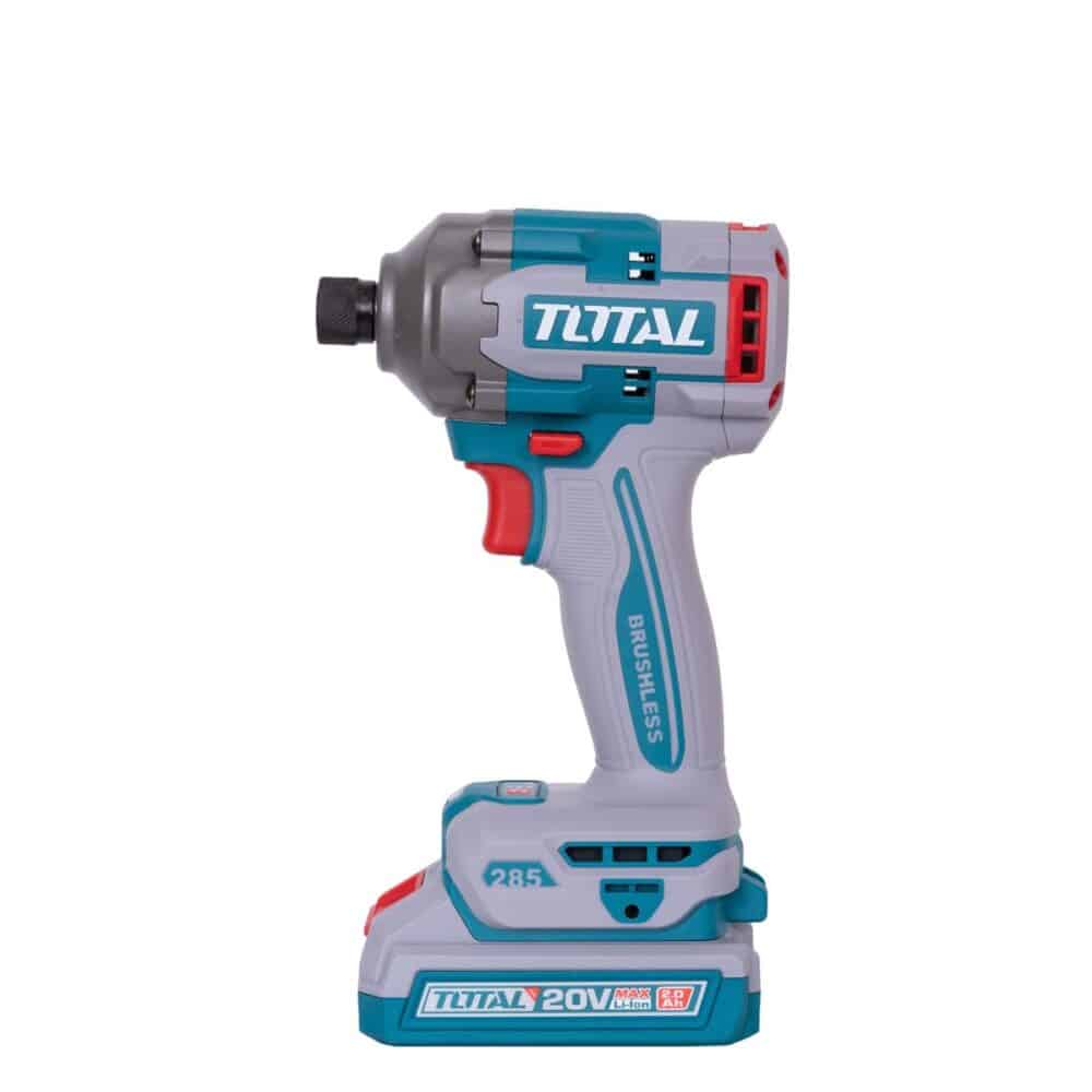 Mașină de înșurubat cu impact acumulator Total TLI2028E P20S 20V 285 Nm Brushless 2x2.0Ah - imagine 3