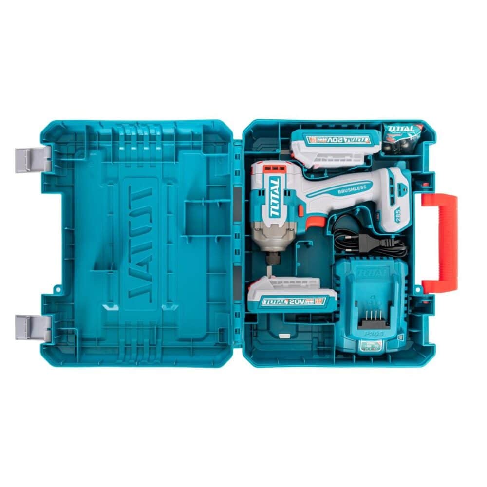 Mașină de înșurubat cu impact acumulator Total TLI2028E P20S 20V 285 Nm Brushless 2x2.0Ah - imagine 4