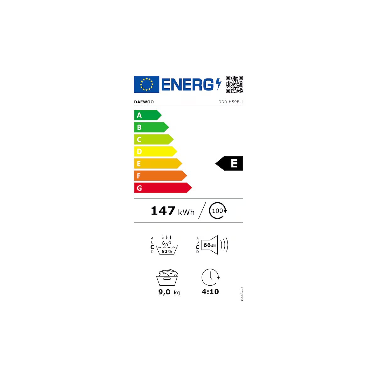 Uscător de rufe Daewoo DDR-HS9E, 9 kg, clasă energetică E - imagine 4