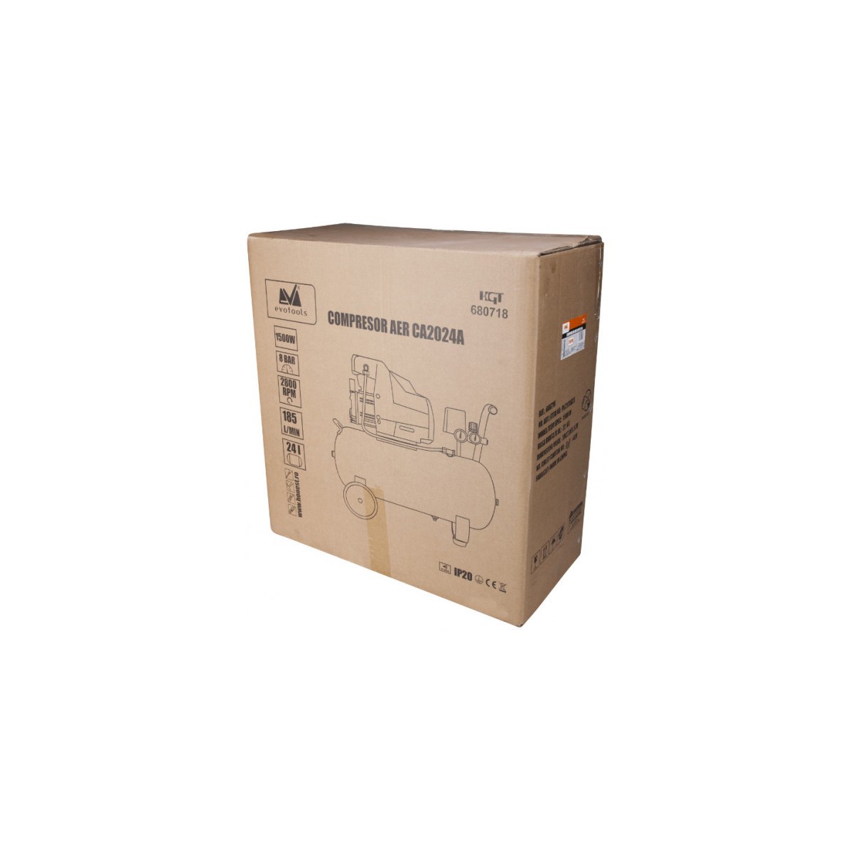 Compresor aer evotools CA2024A 1500W 24L 8 bar - imagine 3