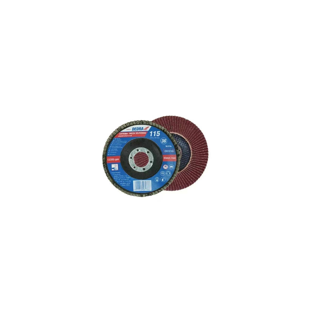 Disc lamelar Dedra DED7033, 115 x 22 mm, granulație 36