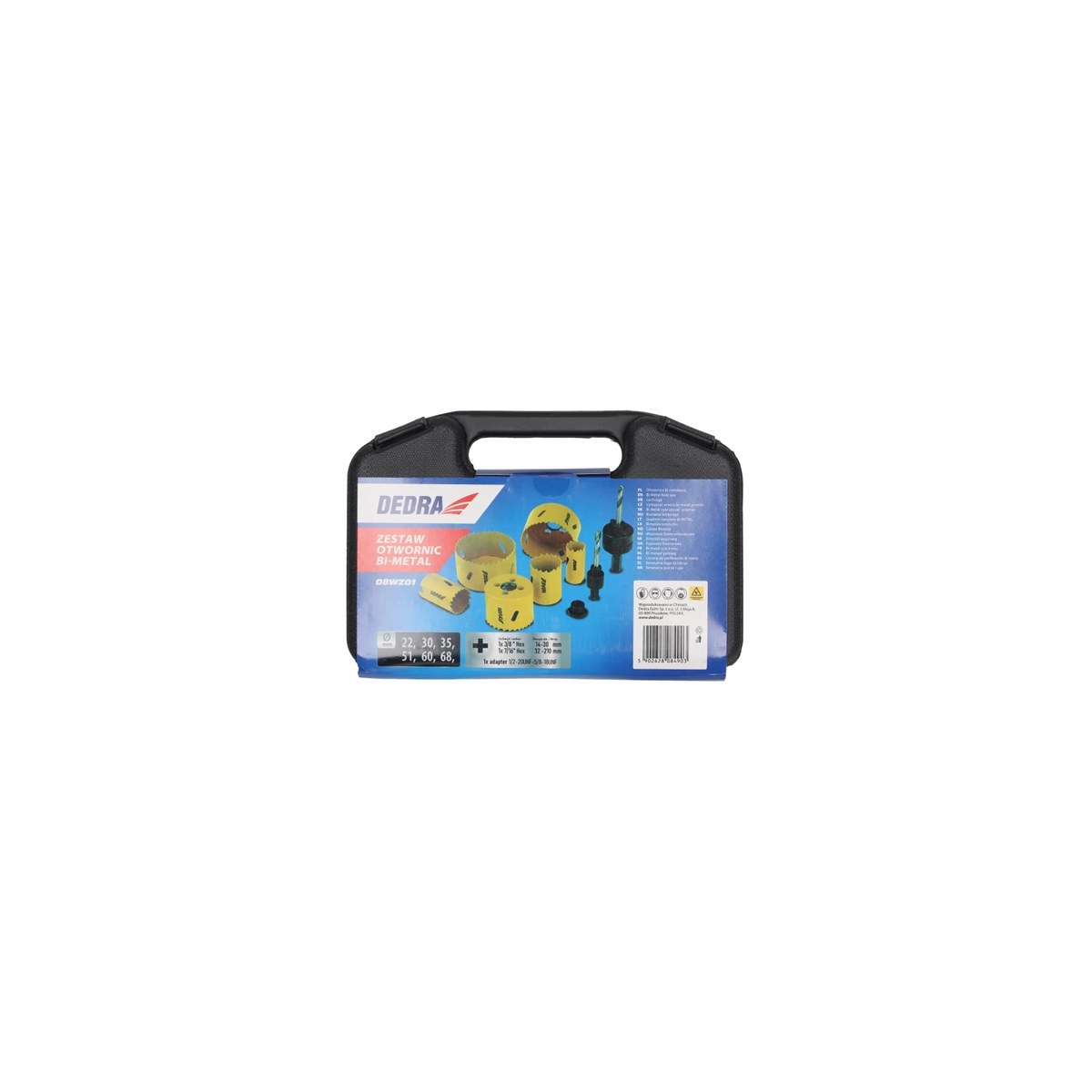 Set carote bimetalice Dedra D8WZ01, 22-68 mm, 10 piese - imagine 3