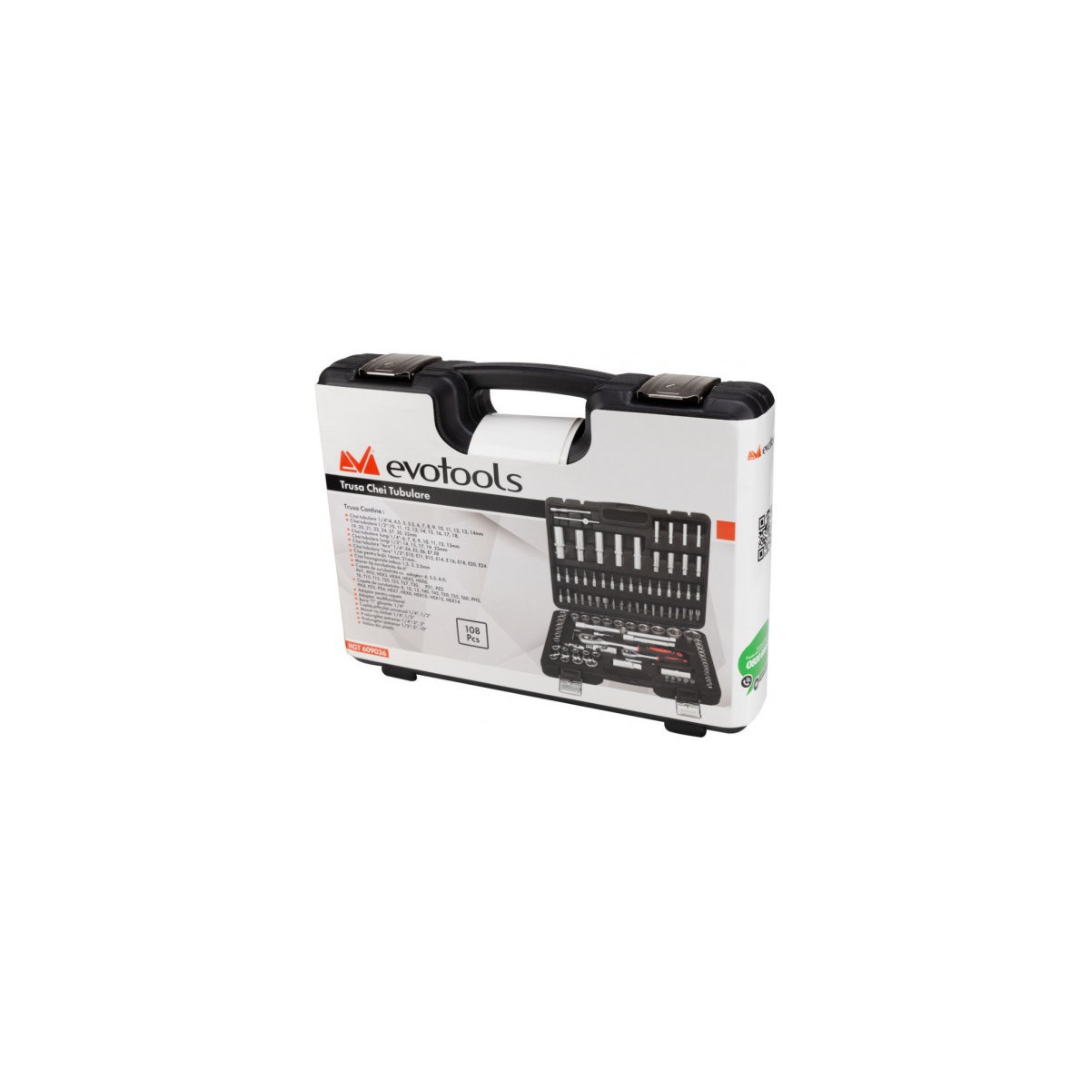 Trusă chei tubulare evotools HGT 609036, 108 piese - imagine 2
