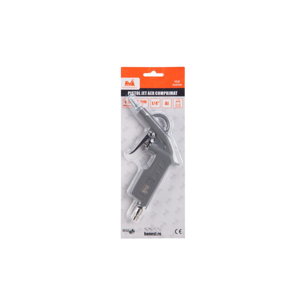 Pistol jet aer comprimat Evotools HGT 630056, racord 1/4 inch, corp aluminiu - imagine 2