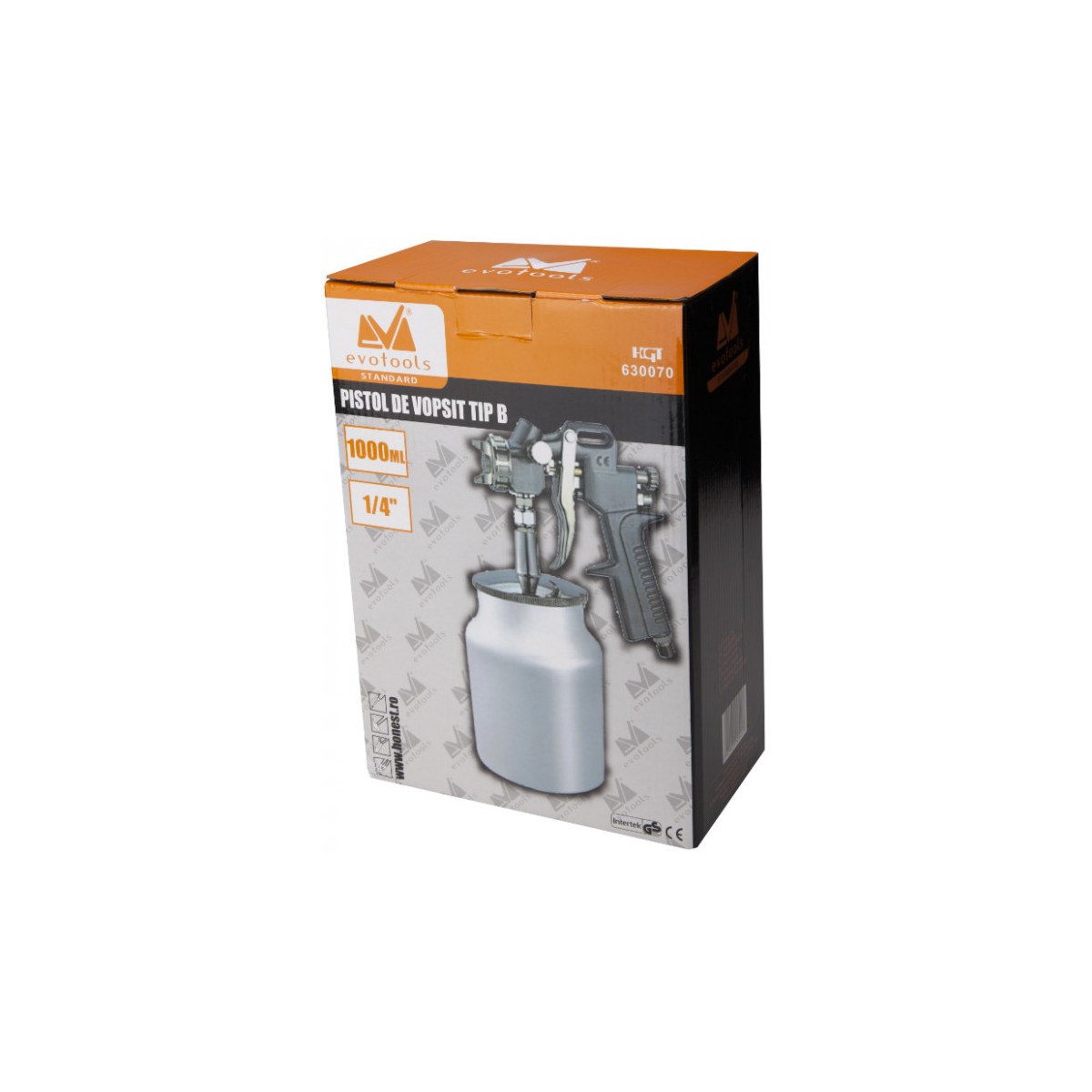 Pistol de vopsit evo tools HGT 630070 tip B 1000 ml - imagine 2
