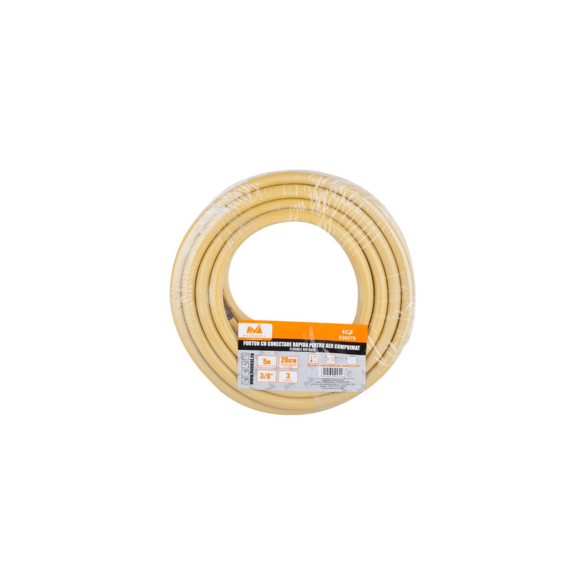 Furtun cu conectare rapidă pentru aer comprimat Honest HGT 630079, 5 m, 3/8" - imagine 2