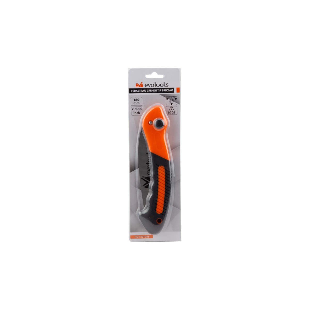 Fierăstrău de crengi tip briceag evotools HGT 631056, 180 mm - imagine 2