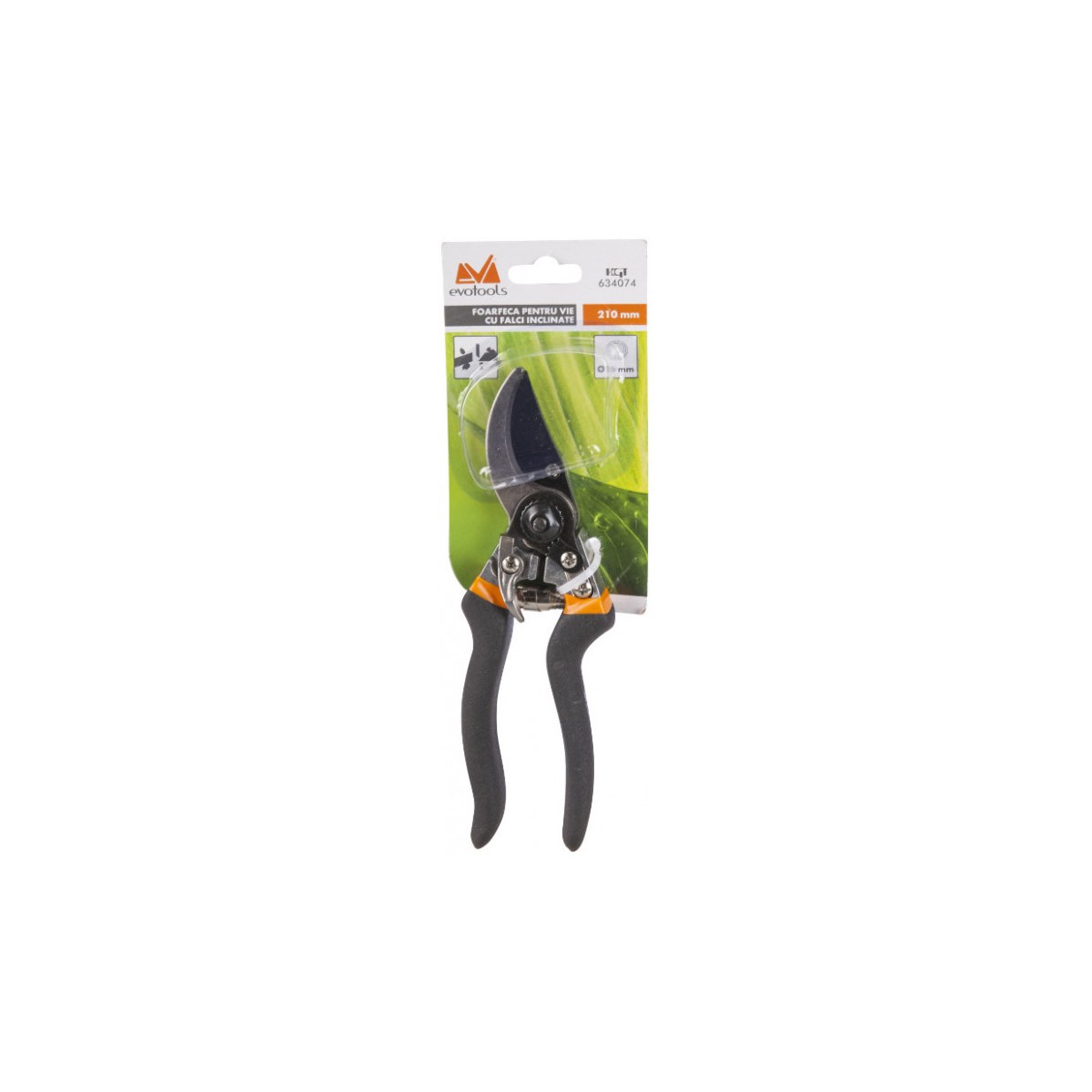 Foarfecă pentru vie cu falcile inclinate evotools 210 mm - imagine 2