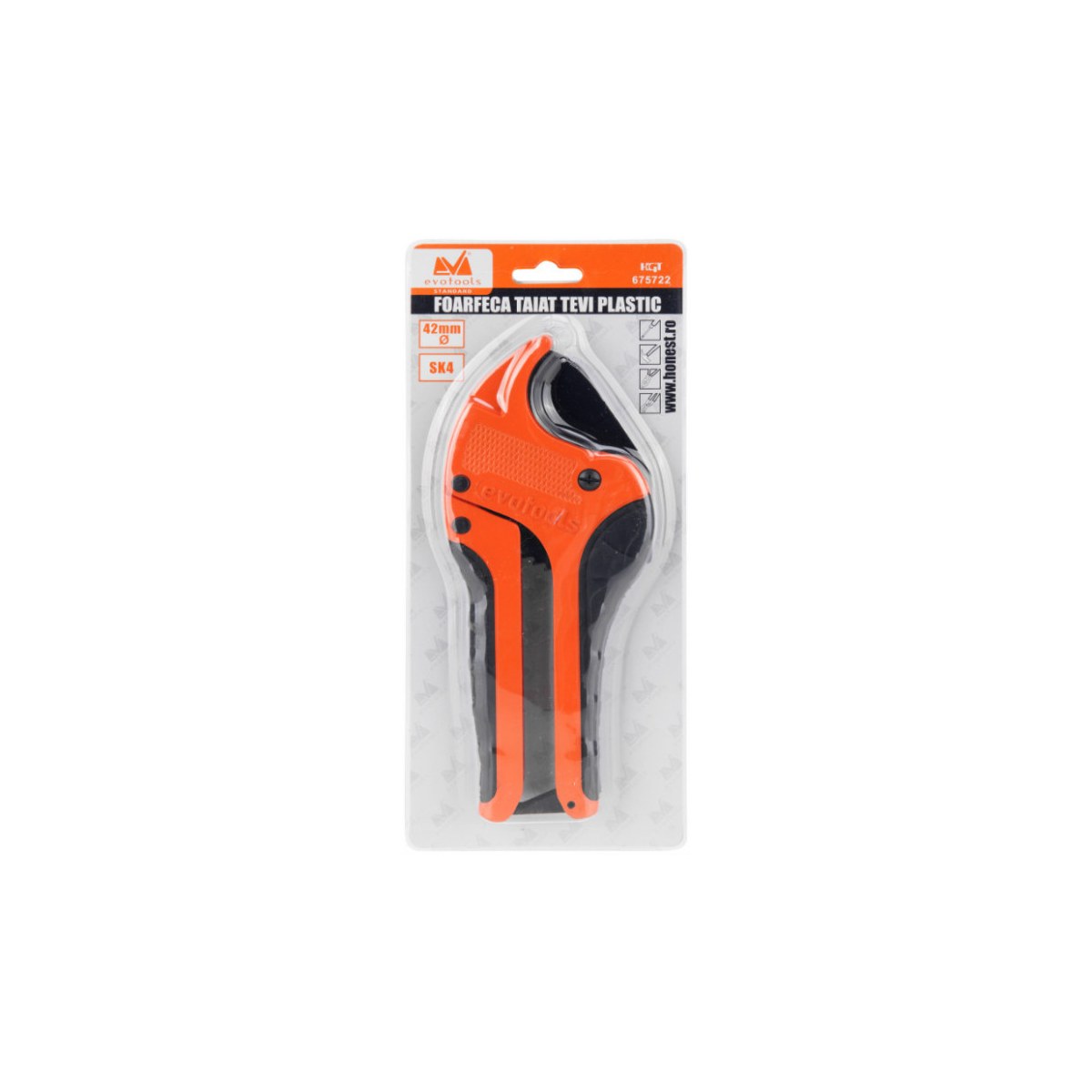Foarfecă de tăiat tevi PPR PVC plastic 42mm evotools HGT675722 - imagine 2