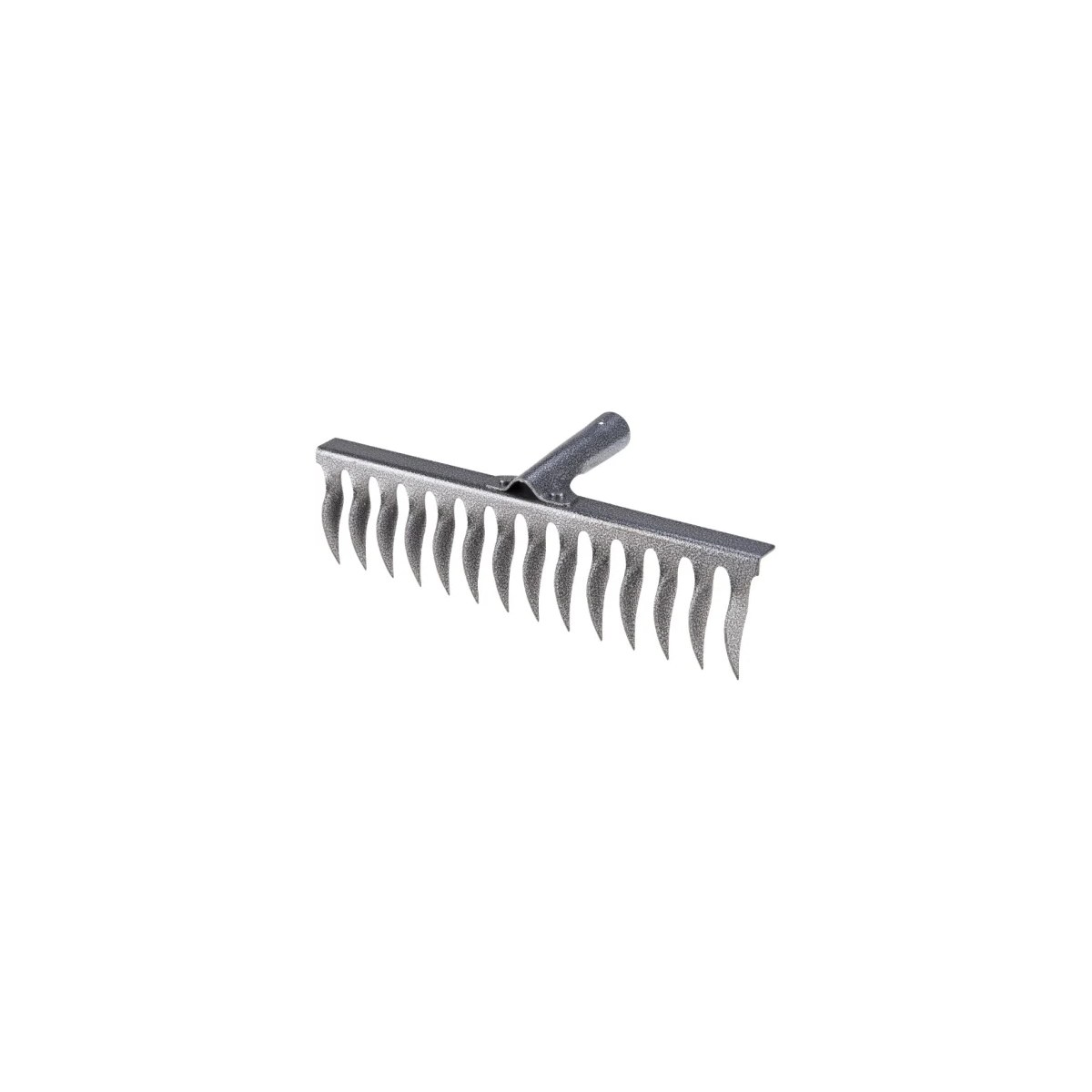 Greblă metalică 14 dinți cu tub de montaj pentru mâner