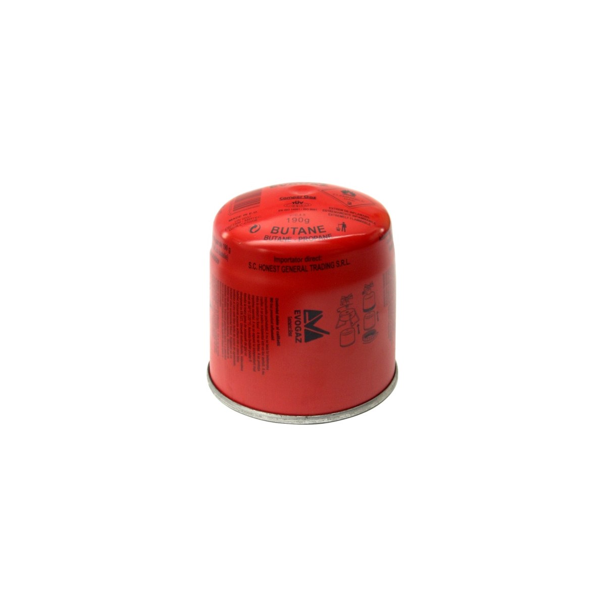 Doză gaz portabilă Evogaz 190g Butan-Propan - imagine 1