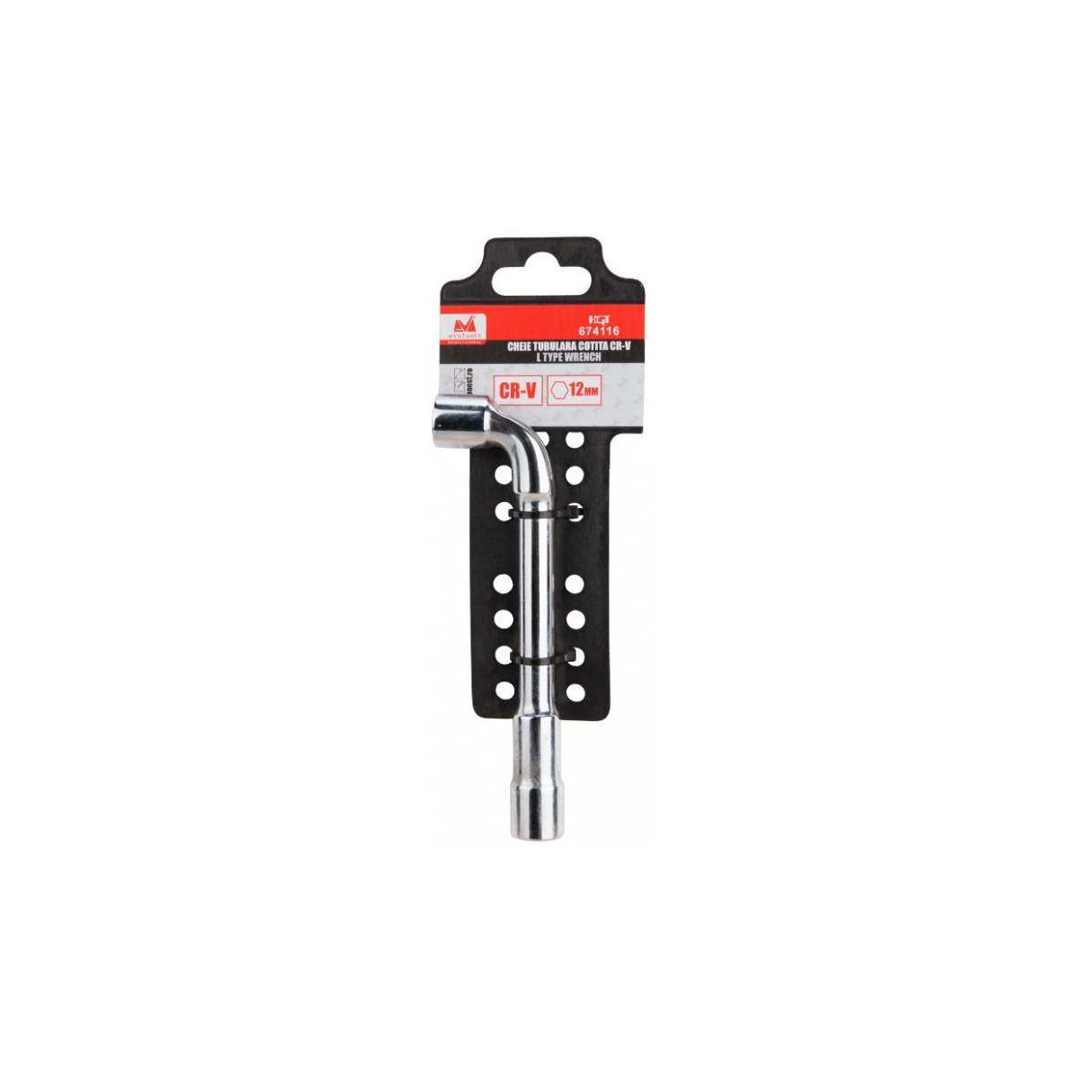Cheie tubulară cotită 12 mm CR-V, Mega HGT674116 - imagine 2