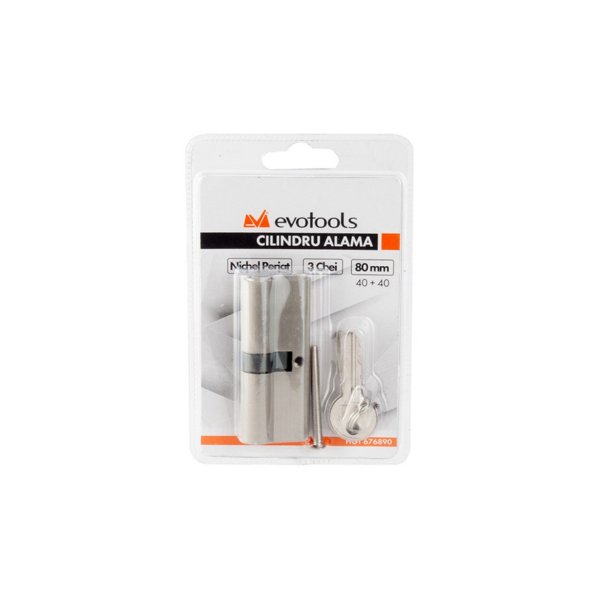 Cilindru alama evotools HGT 676890, 80 mm (40+40), 3 chei, Michel Periat - imagine 2