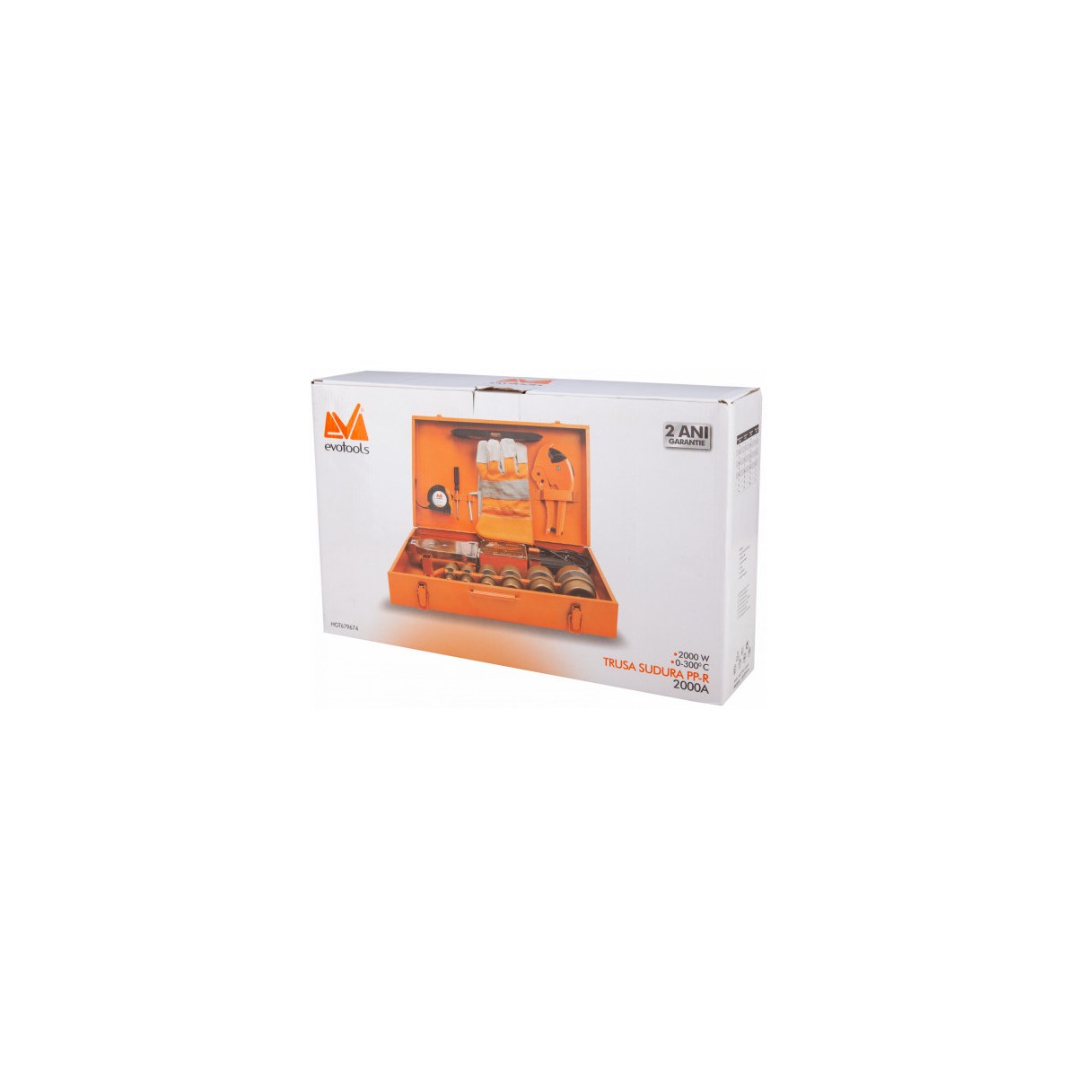 Trusă sudură PPR EvaTools 2000A 2000 W cu 6 mandrine și accesorii - imagine 5