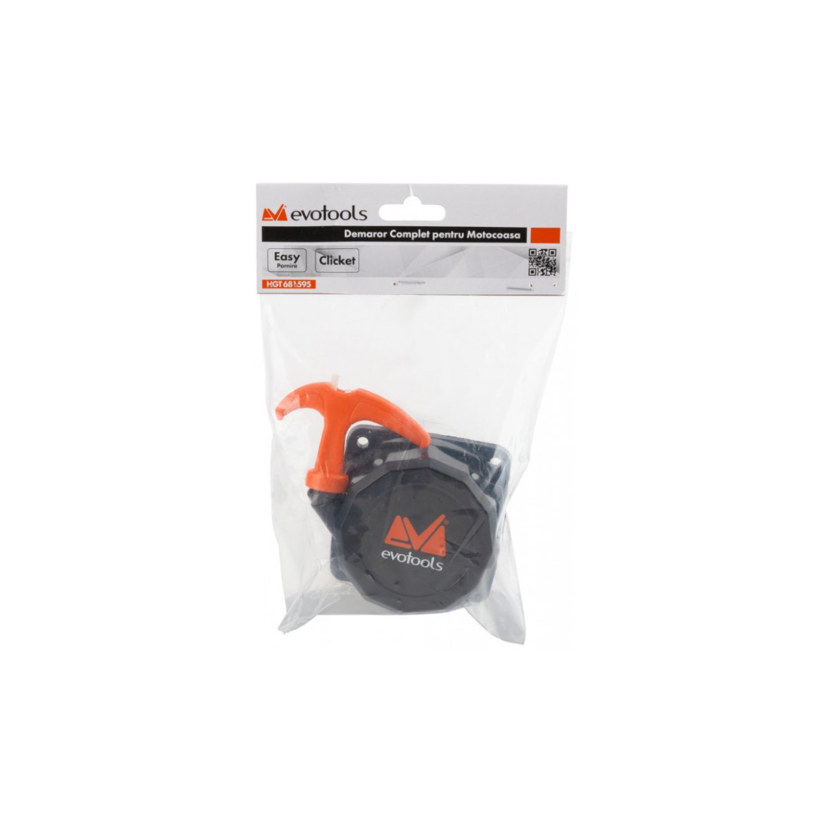 Demaror complet pentru motocoasă evotools HGT 681595 cu maner portocaliu - imagine 3