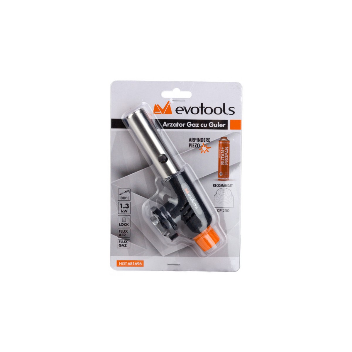 Arzător Gaz cu Guler evotools HGT 681696, 1.3 kW, 1300°C - imagine 2