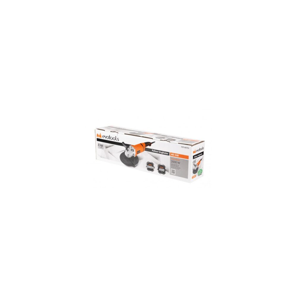 Polizor unghiular Evotools AG 230, 2000 W, 6500 RPM - imagine 3
