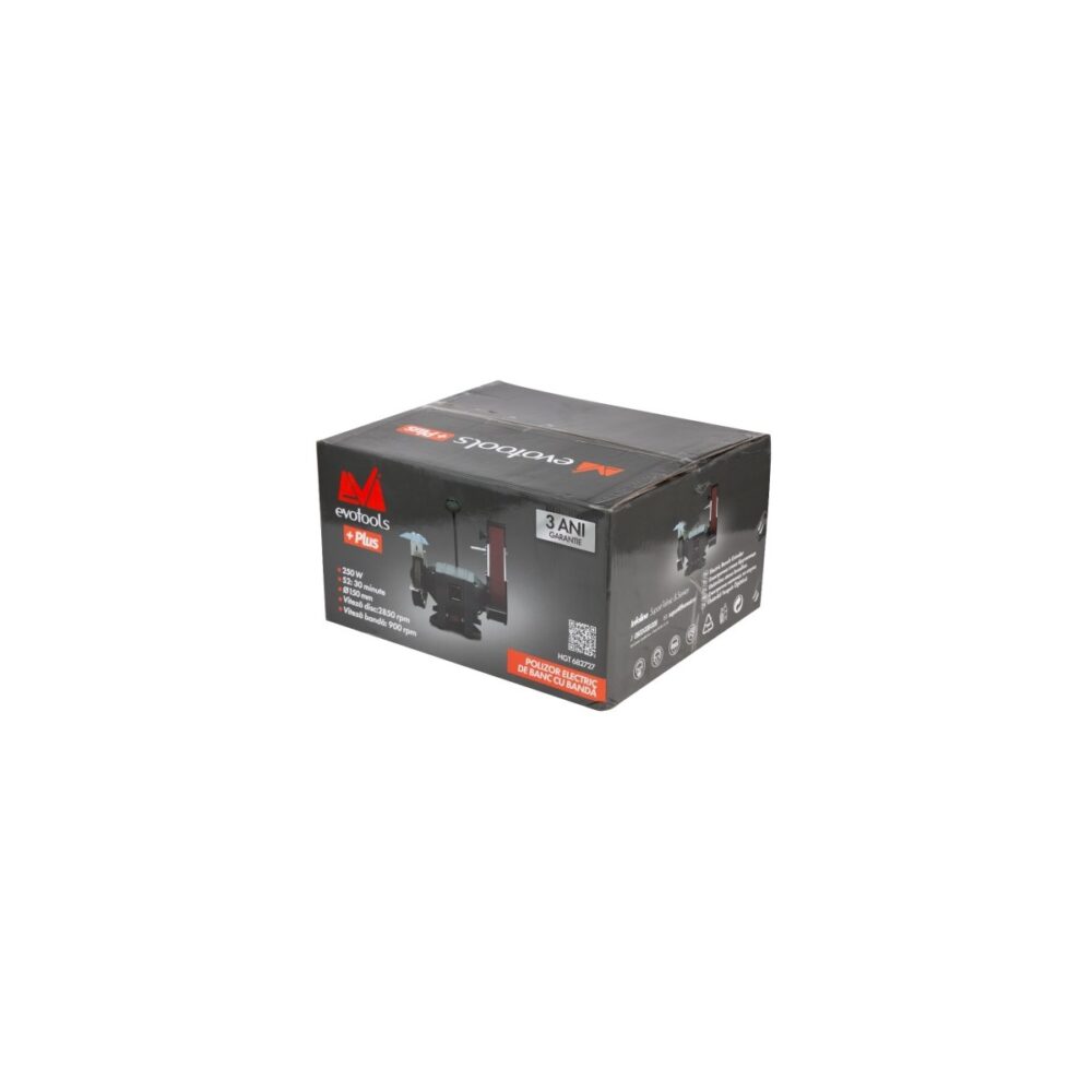 Polizor electric de banc cu bandă Evotools HGT682727 250W - imagine 4