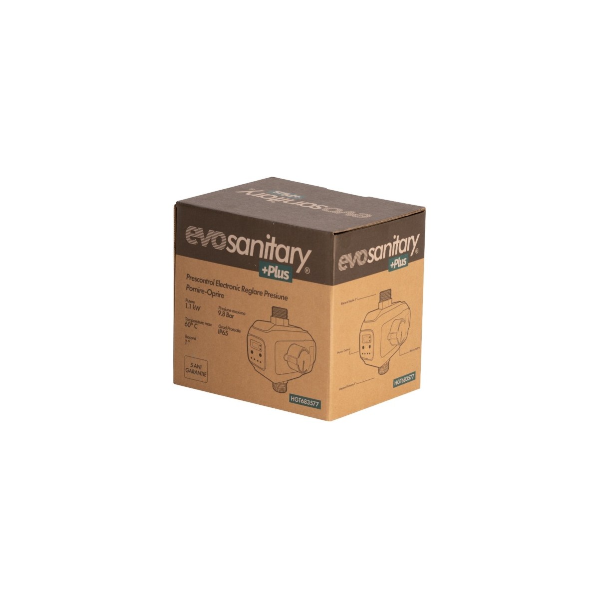 Prescontrol electronic reglare presiune EvoSanitary HGT683577, 1.1 kW, IP65 - imagine 2